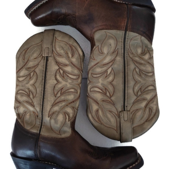 Laredo Women's Vintage Leather Cowboy Festival Rodeo Boots Size 7M - Picture 6 of 6